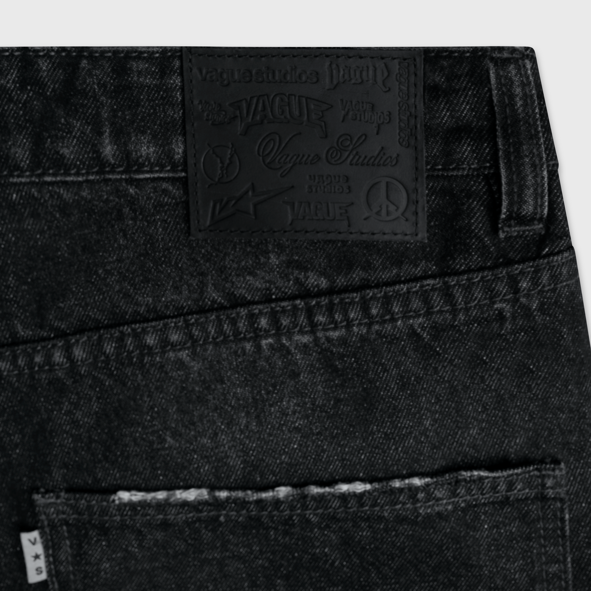 '85 STUDDED JORTS [VINTAGE BLACK]