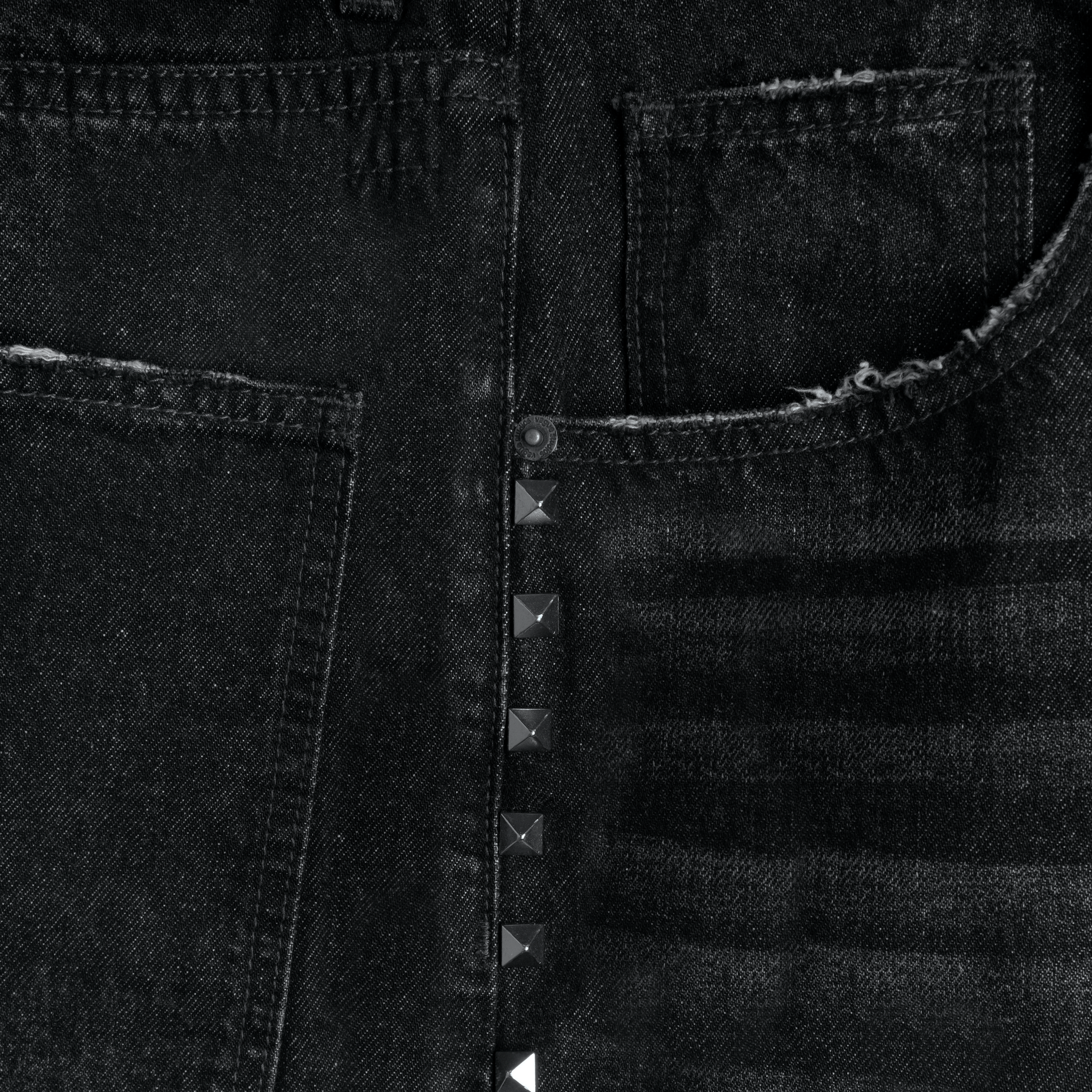 '85 STUDDED JORTS [VINTAGE BLACK]