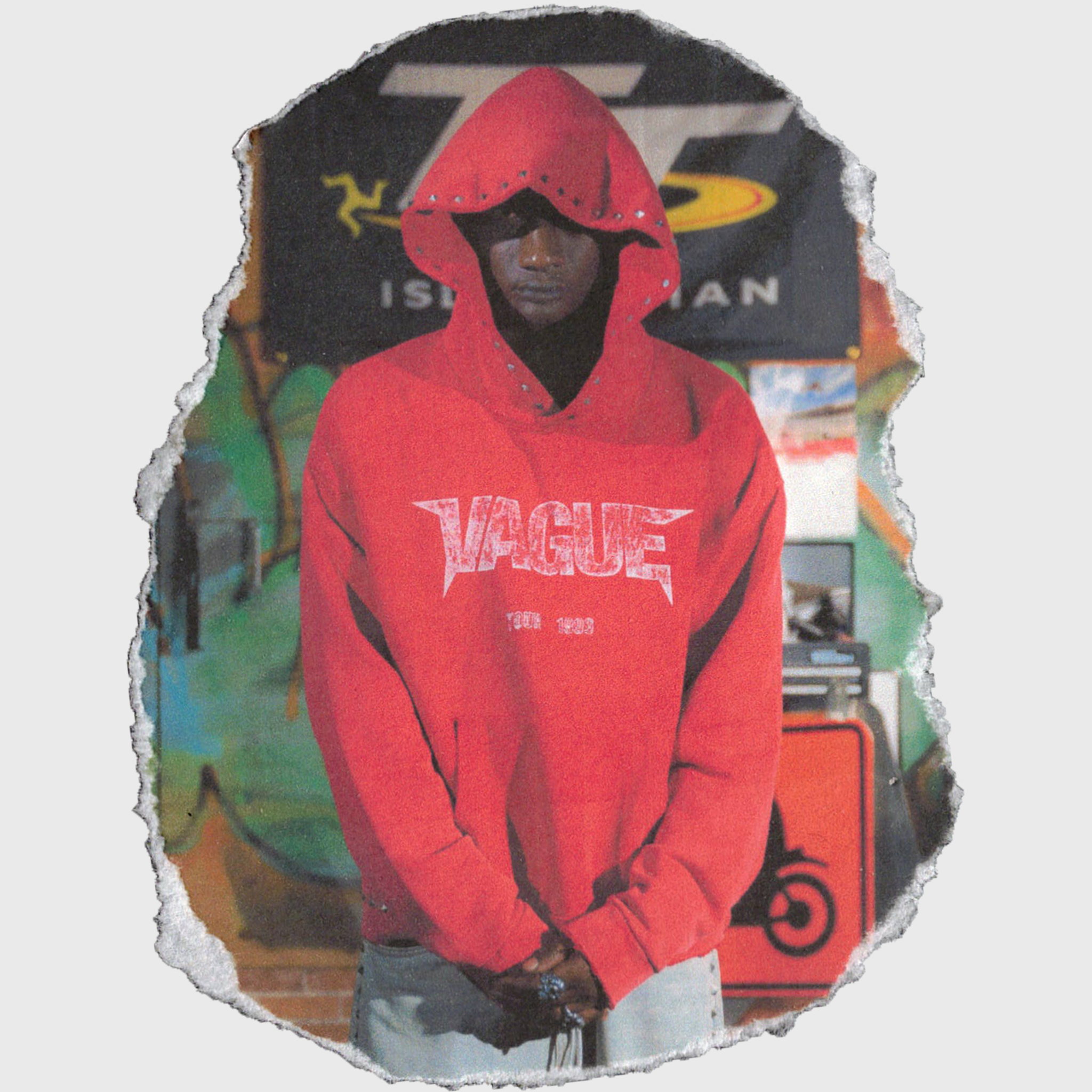 TOUR STUDDED HOODIE [RED]