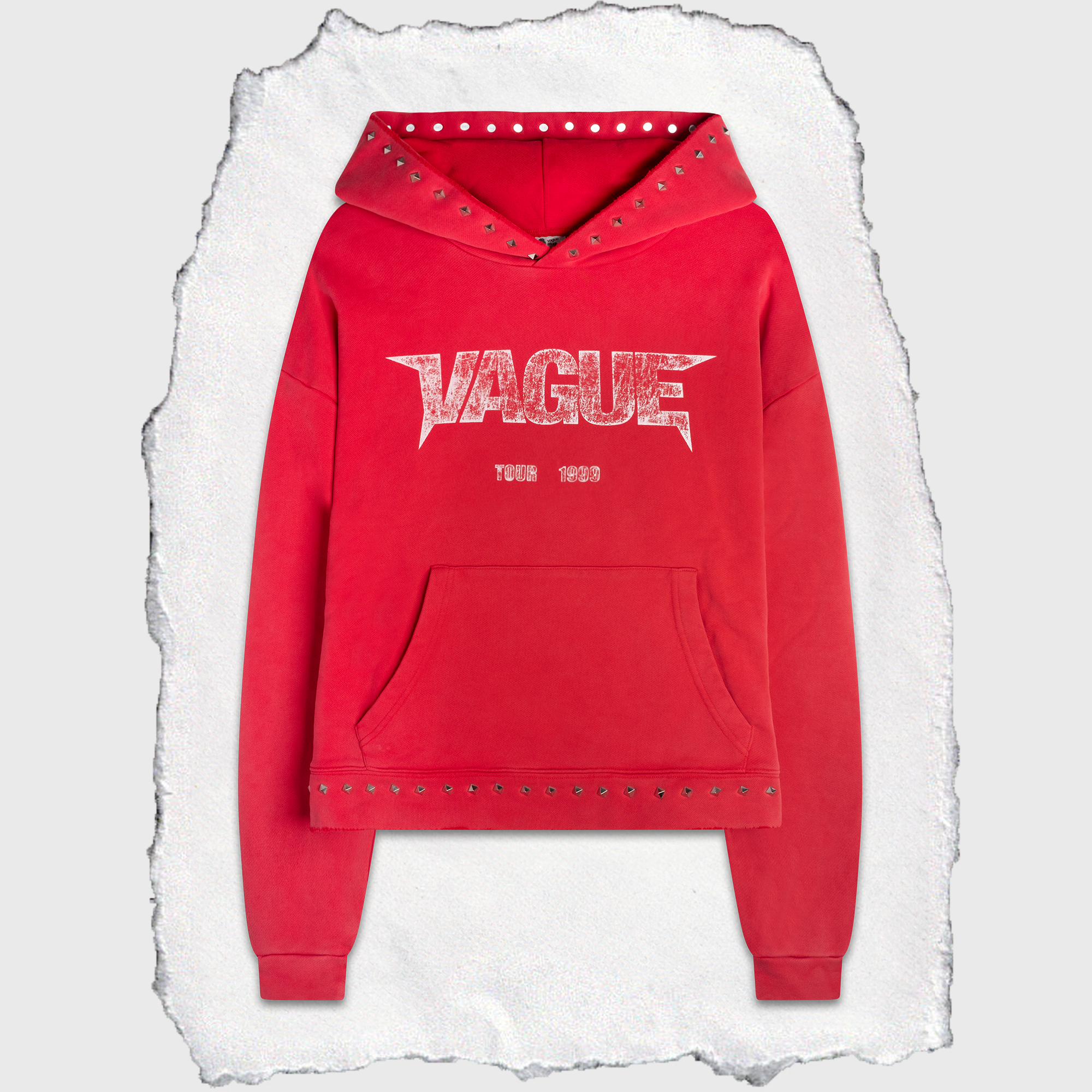 TOUR STUDDED HOODIE [RED]